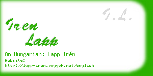 iren lapp business card